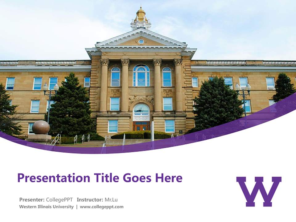 Western Illinois University Course/Courseware Creation PPT Template4:3 ratio PPT effect preview image5