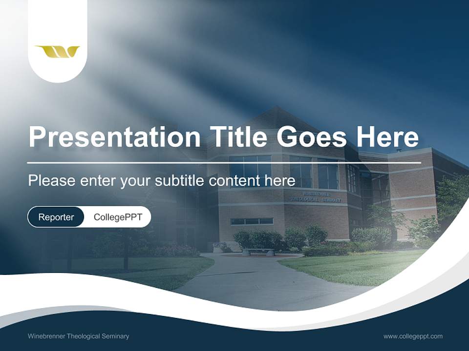 Winebrenner Theological Seminary Lecture Sharing and Networking Event PPT Template4:3 ratio PPT effect preview image4