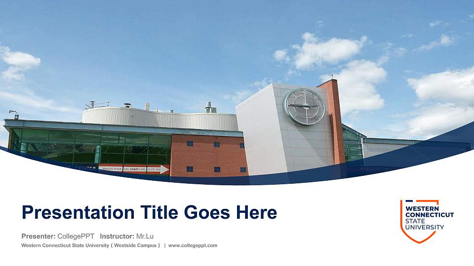 Western Connecticut State University（Westside Campus） Course/Courseware Creation PPT Template16:9 ratio PPT effect preview image