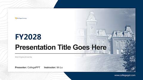 West Virginia University Academic Presentation/Research Findings Report PPT Template