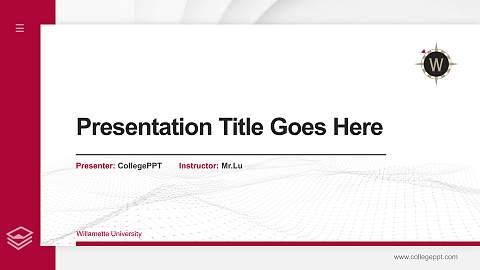 Willamette University Thesis Proposal/Graduation Defense PPT Template