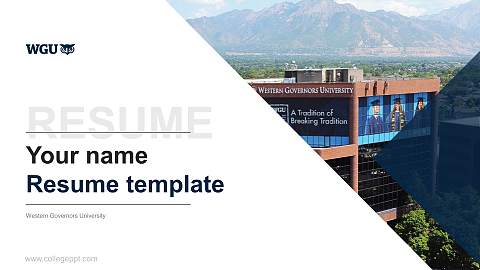 Western Governors University Resume PPT Template