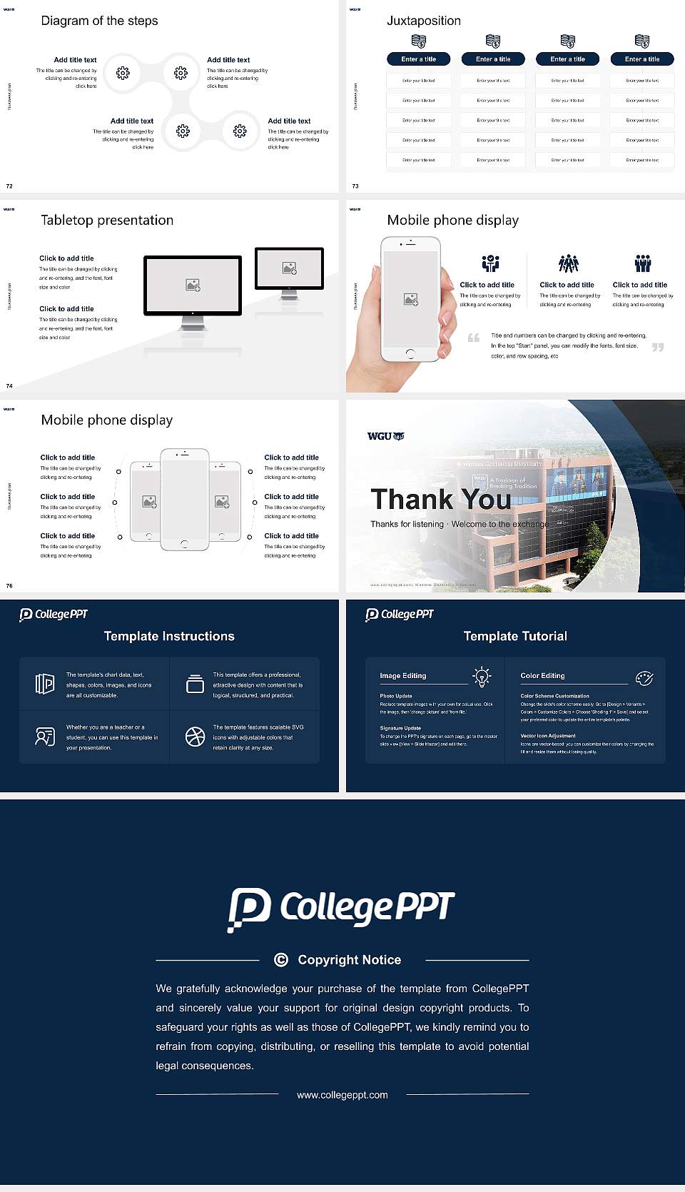 Western Governors University Competition/Entrepreneurship Contest PPT Template16:9 ratio PPT effect preview image9