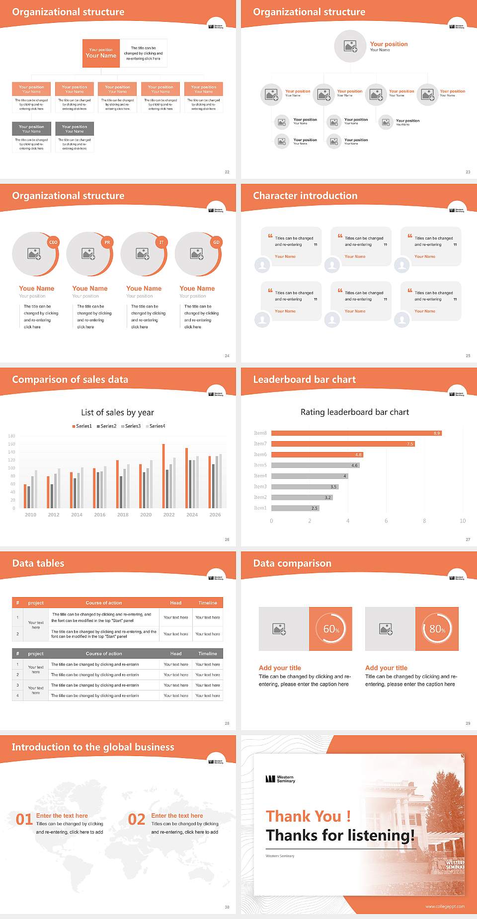 Western Seminary Academic Presentation/Research Findings Report PPT Template4:3 ratio PPT effect preview image4