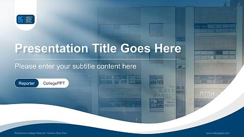 Rabbinical College Bobover Yeshiva Bnei Zion Lecture Sharing and Networking Event PPT Template