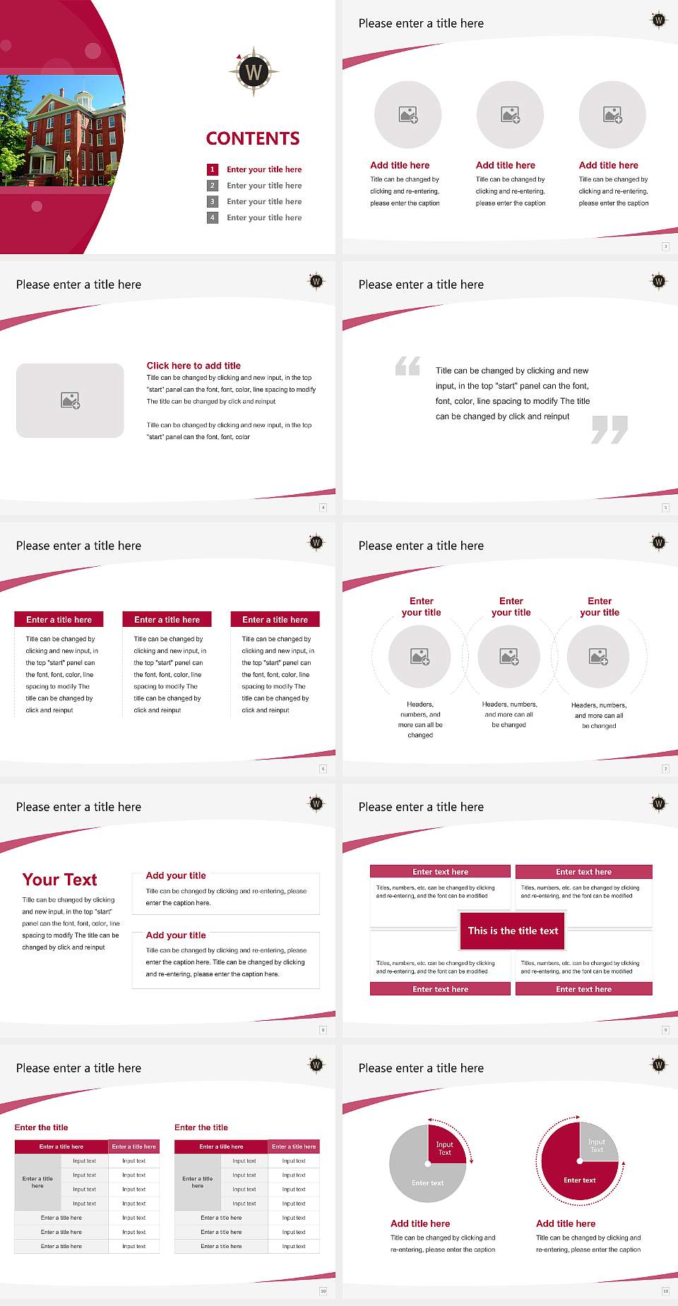 Willamette University Course/Courseware Creation PPT Template4:3 ratio PPT effect preview image2