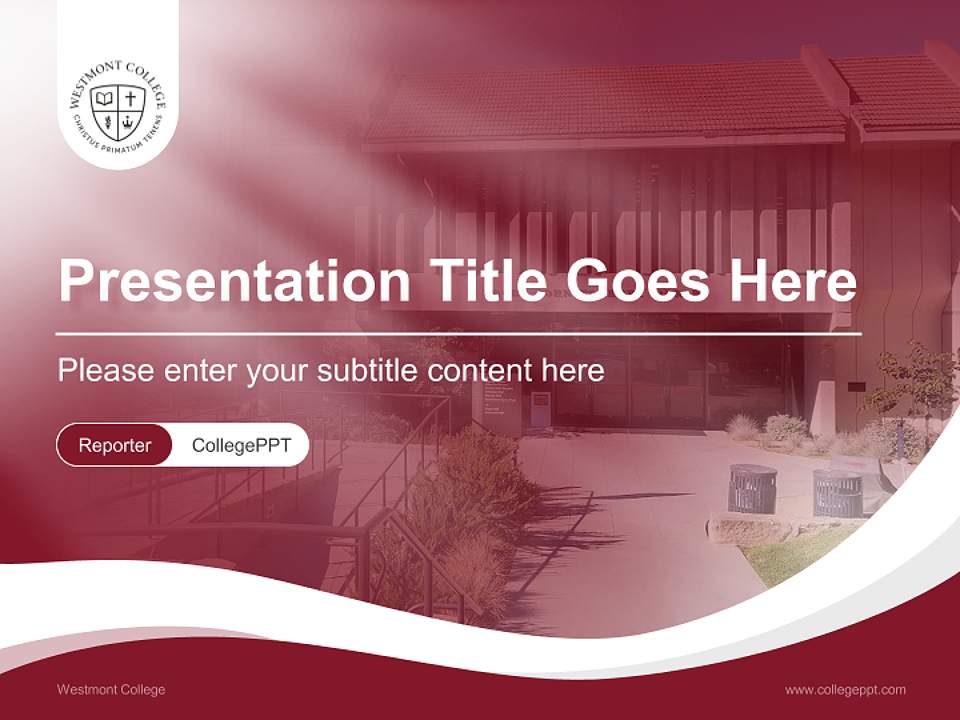 Westmont College Lecture Sharing and Networking Event PPT Template4:3 ratio PPT effect preview image4