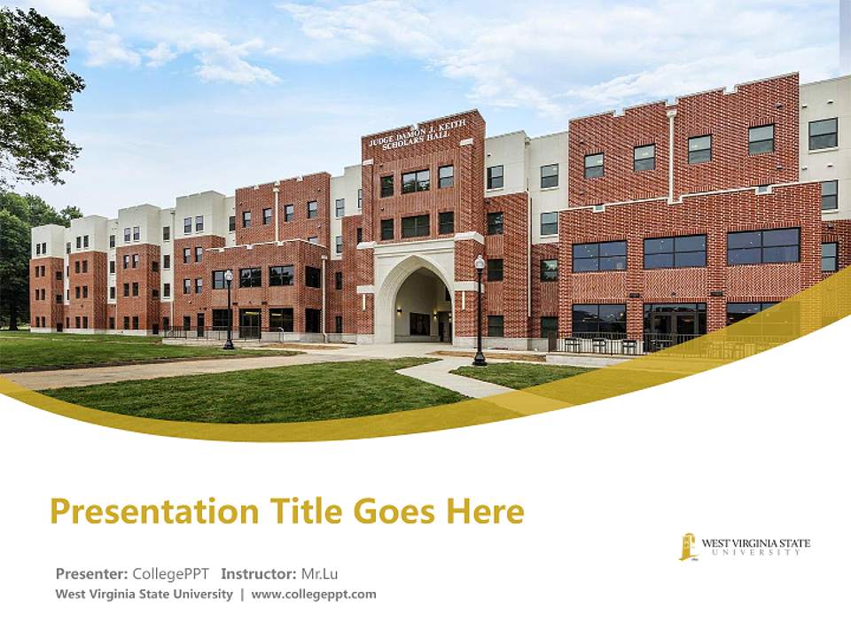 West Virginia State University Course/Courseware Creation PPT Template4:3 ratio PPT effect preview image5