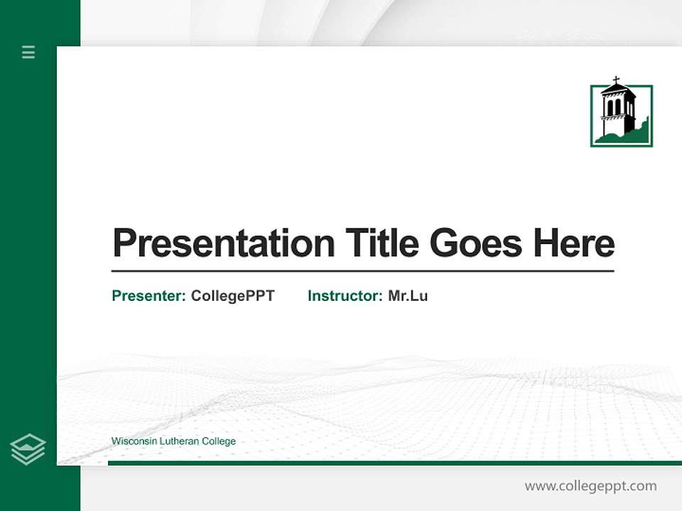 Wisconsin Lutheran College Thesis Proposal/Graduation Defense PPT Template4:3 ratio PPT effect preview image5