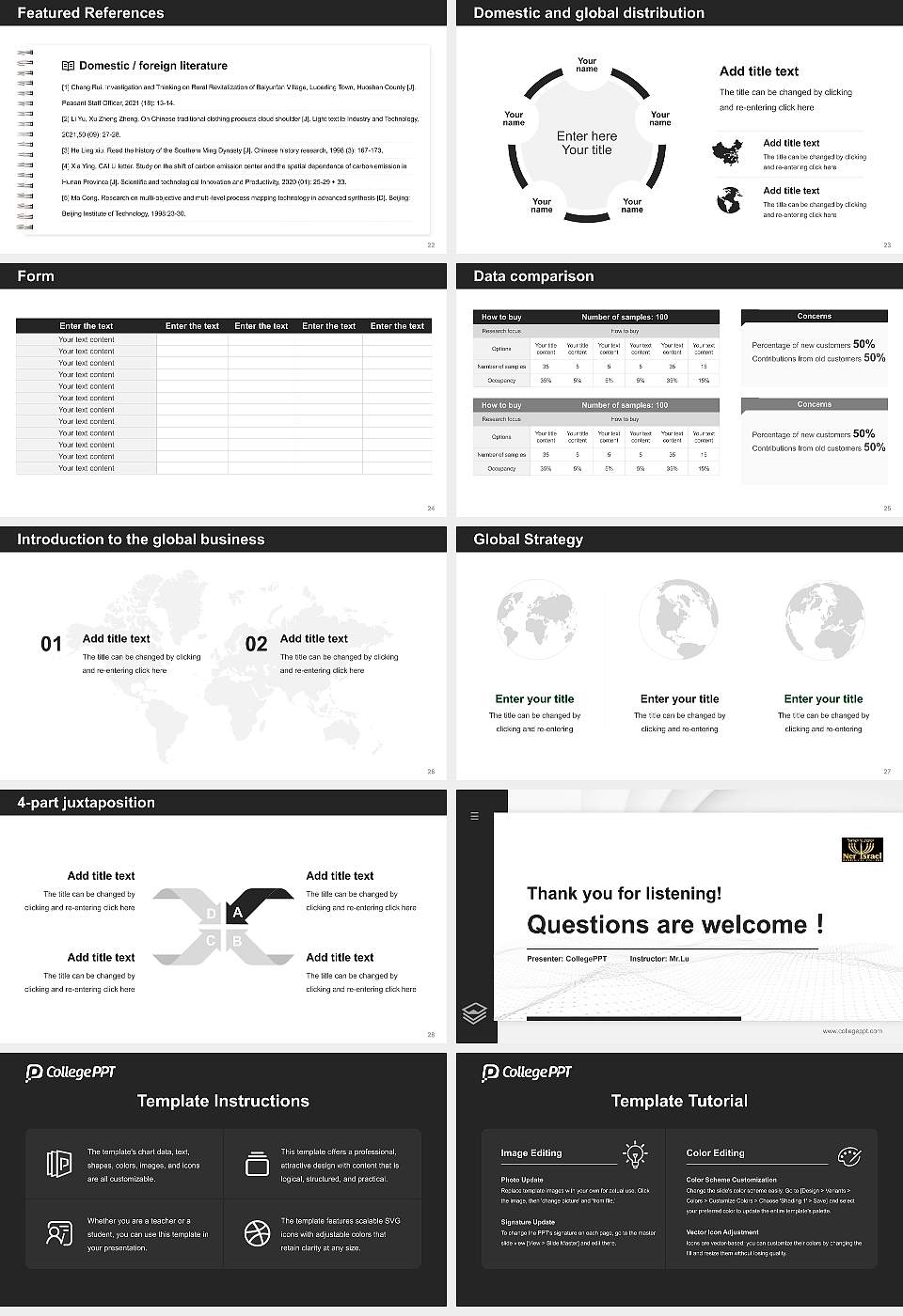 Rabbinical College Ohr Yisroel Thesis Proposal/Graduation Defense PPT Template16:9 ratio PPT effect preview image4