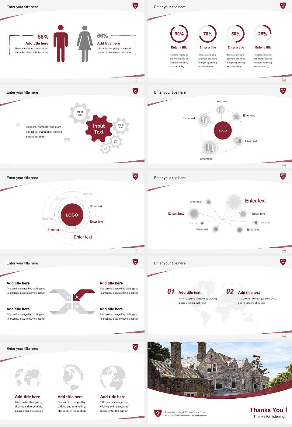 Westminster Theological Seminary Course/Courseware Creation PPT Template16:9 ratio PPT effect preview image4