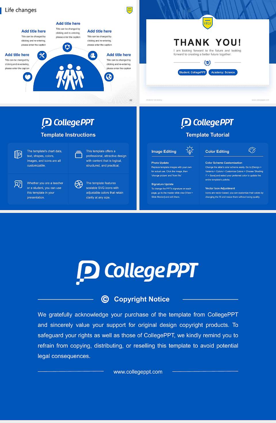 Widener University National Scholarship Defense PPT Template4:3 ratio PPT effect preview image4
