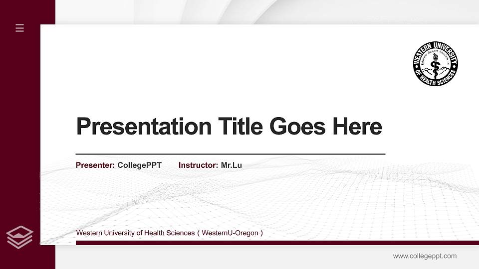 Western University of Health Sciences（WesternU-Oregon） Thesis Proposal/Graduation Defense PPT Template16:9 ratio PPT effect preview image
