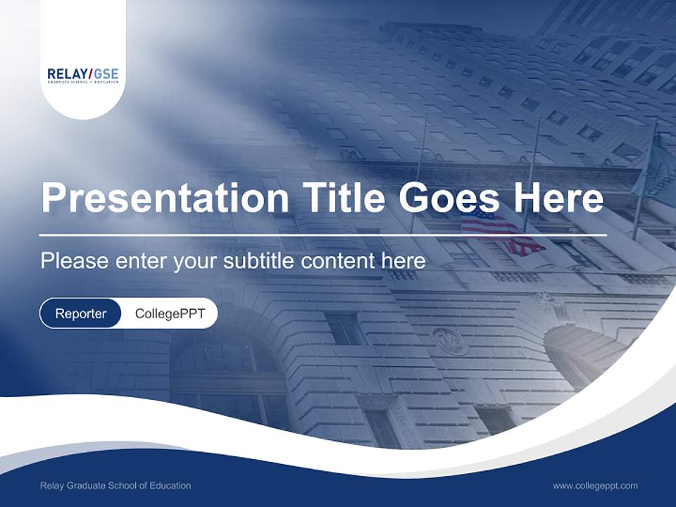 Relay Graduate School of Education Lecture Sharing and Networking Event PPT Template4:3 ratio PPT effect preview image4