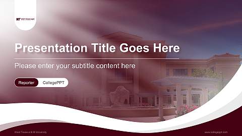 West Texas a & M University Lecture Sharing and Networking Event PPT Template