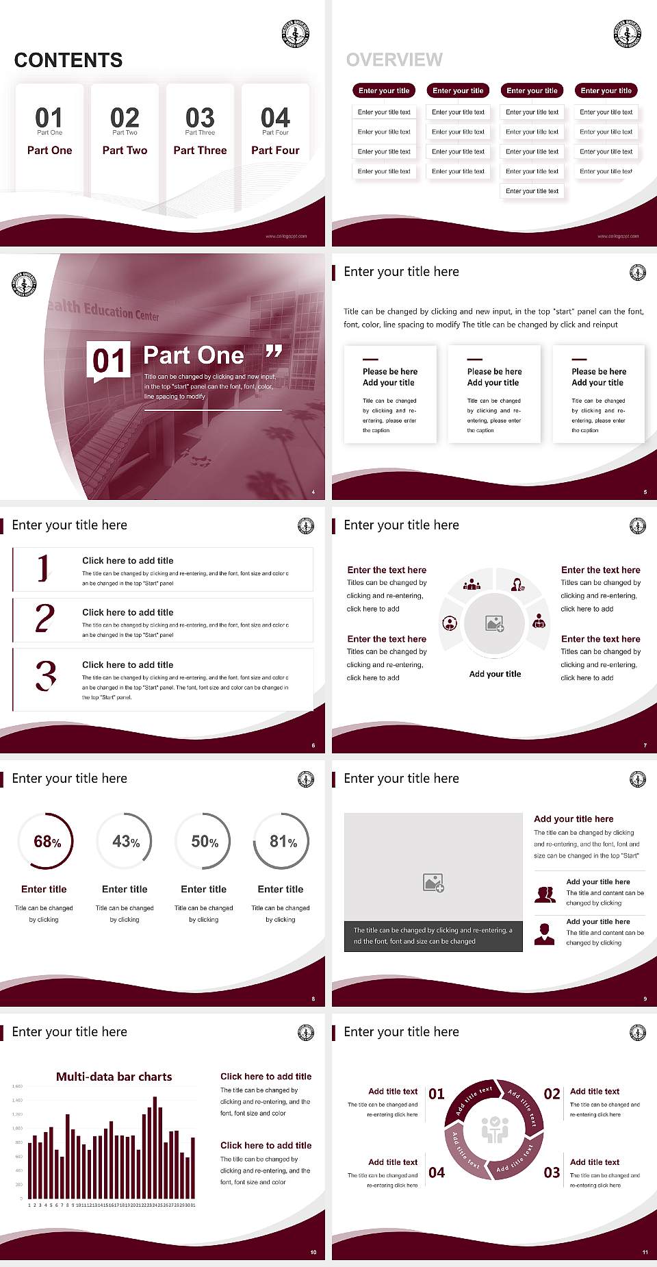 Western University of Health Sciences （Pomona campus） Lecture Sharing and Networking Event PPT Template4:3 ratio PPT effect preview image2