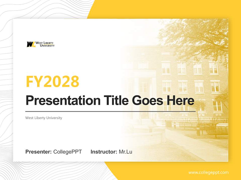 West Liberty University Academic Presentation/Research Findings Report PPT Template4:3 ratio PPT effect preview image5