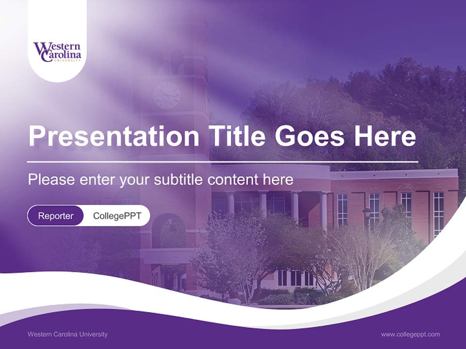 Western Carolina University Lecture Sharing and Networking Event PPT Template4:3 ratio PPT effect preview image4