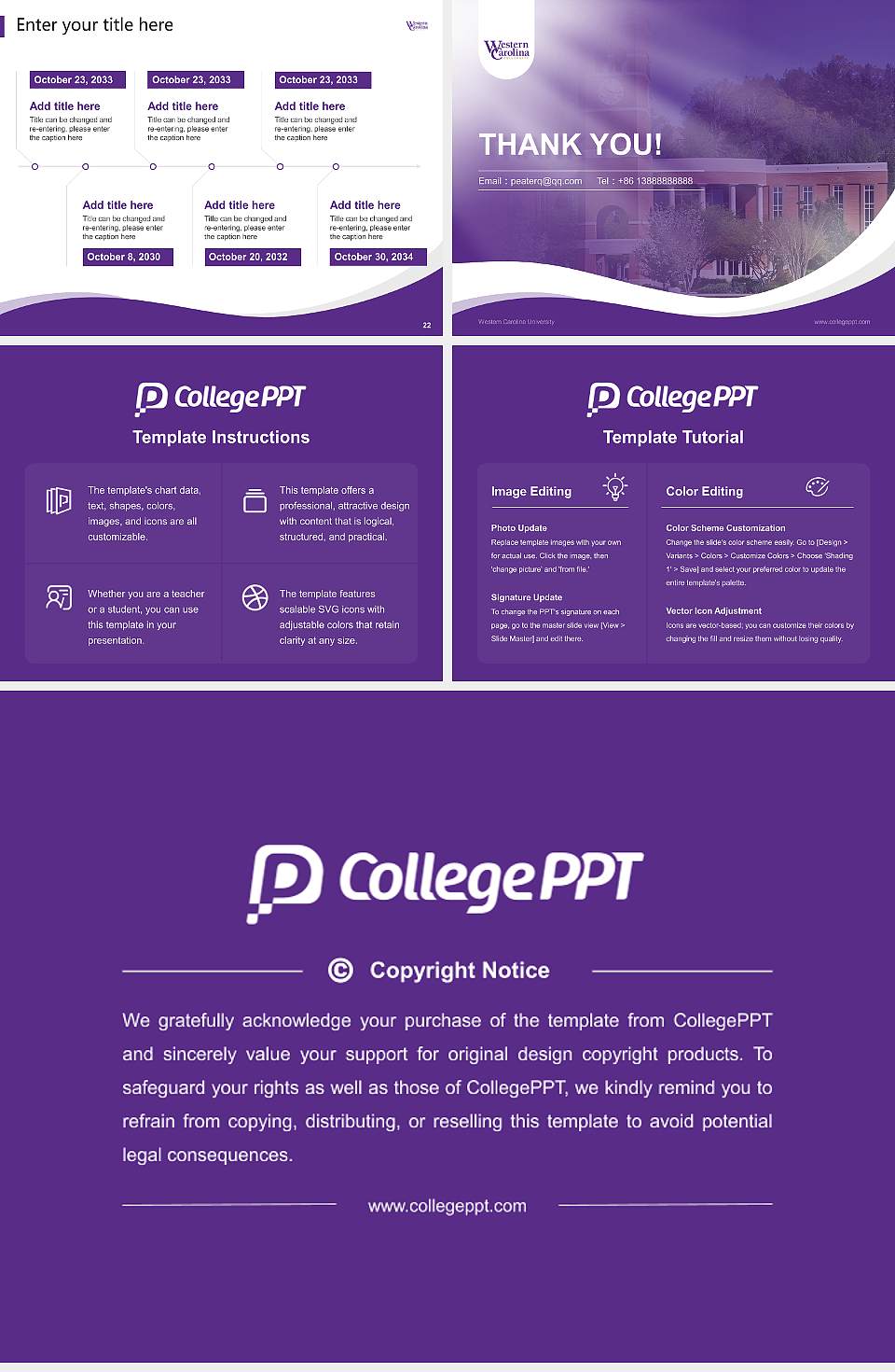 Western Carolina University Lecture Sharing and Networking Event PPT Template4:3 ratio PPT effect preview image4