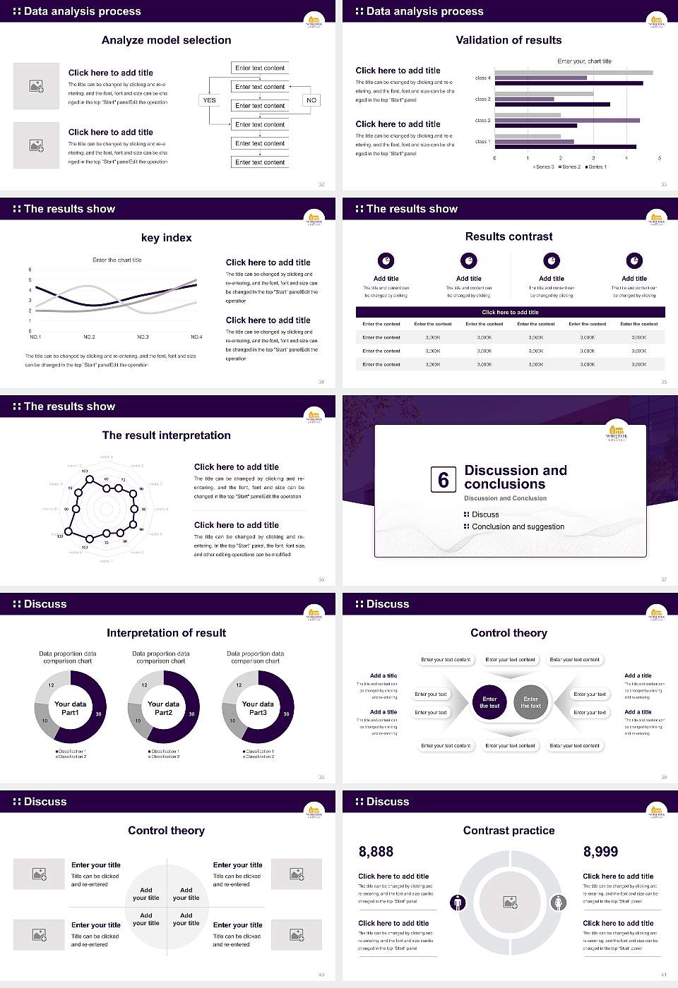 Whittier College Graduation Thesis Defense PPT Template16:9 ratio PPT effect preview image5