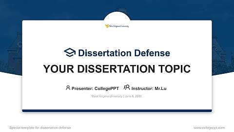 West Virginia University Graduation Thesis Defense PPT Template