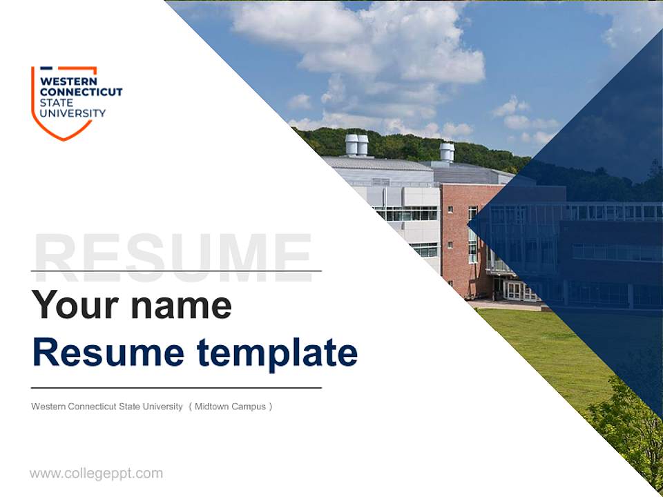 Western Connecticut State University （Midtown Campus） Resume PPT Template4:3 ratio PPT effect preview image5