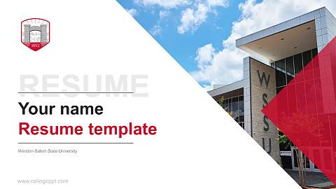 Winston-Salem State University Resume PPT Template