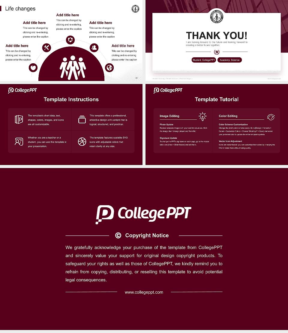 Western University of Health Sciences（WesternU-Oregon） National Scholarship Defense PPT Template16:9 ratio PPT effect preview image4