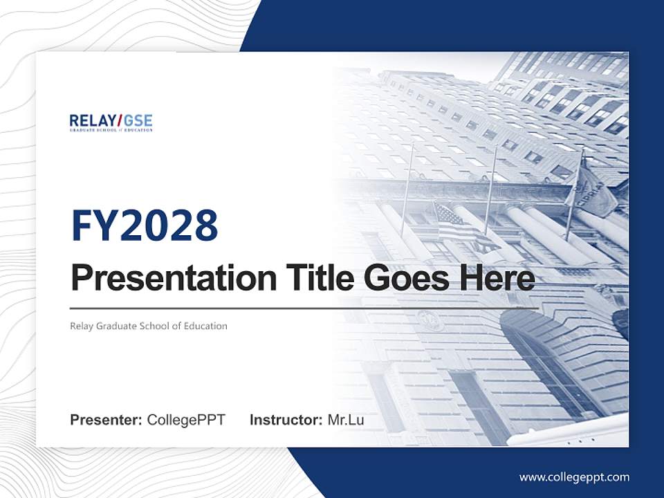 Relay Graduate School of Education Academic Presentation/Research Findings Report PPT Template4:3 ratio PPT effect preview image5