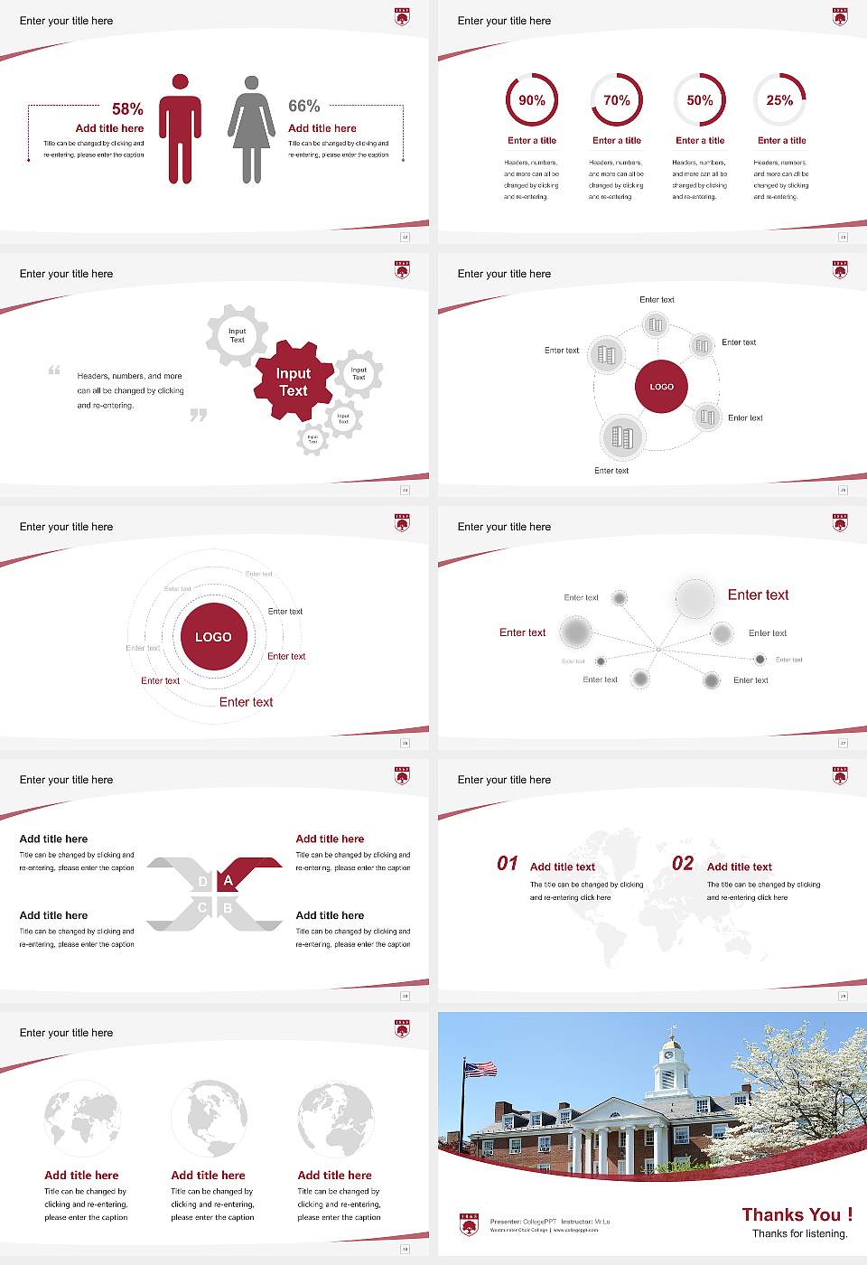 Westminster Choir College Course/Courseware Creation PPT Template16:9 ratio PPT effect preview image4