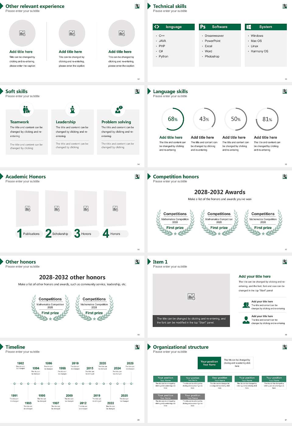 Wisconsin Lutheran College Resume PPT Template16:9 ratio PPT effect preview image3