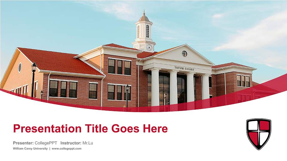 William Carey University Course/Courseware Creation PPT Template16:9 ratio PPT effect preview image