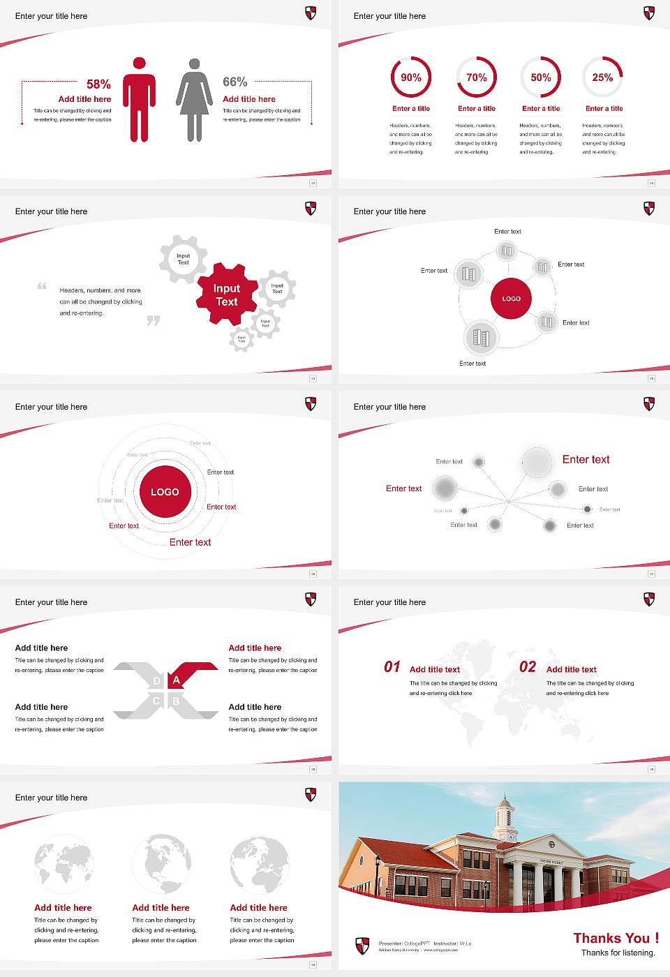 William Carey University Course/Courseware Creation PPT Template16:9 ratio PPT effect preview image4