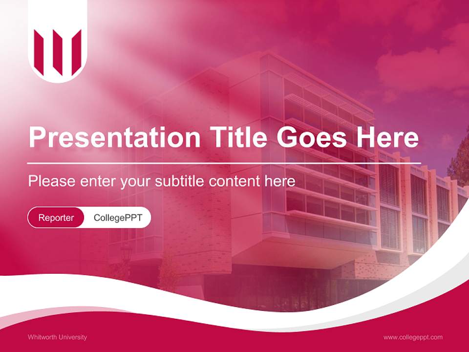 Whitworth University Lecture Sharing and Networking Event PPT Template4:3 ratio PPT effect preview image4