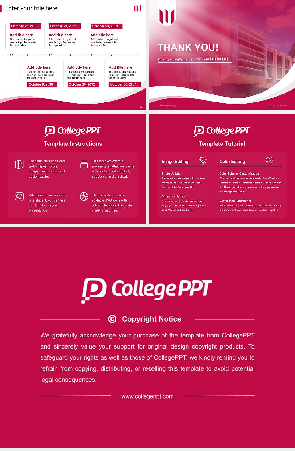 Whitworth University Lecture Sharing and Networking Event PPT Template4:3 ratio PPT effect preview image4
