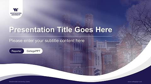 Westminster University (Utah) Lecture Sharing and Networking Event PPT Template