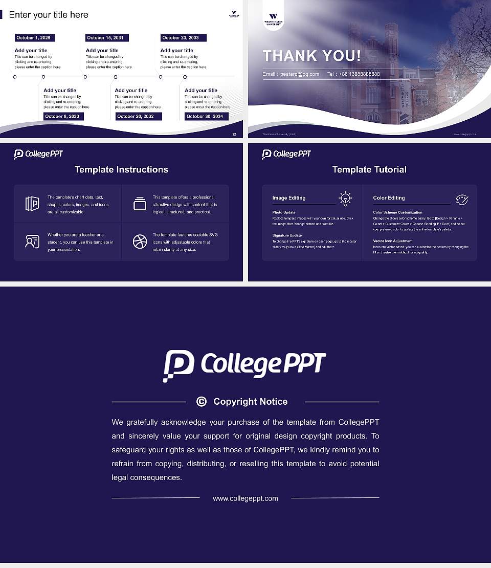 Westminster University (Utah) Lecture Sharing and Networking Event PPT Template16:9 ratio PPT effect preview image4
