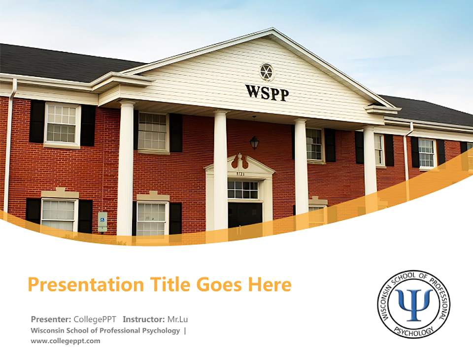Wisconsin School of Professional Psychology Course/Courseware Creation PPT Template4:3 ratio PPT effect preview image5