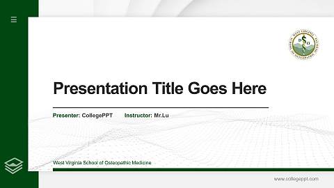 West Virginia School of Osteopathic Medicine Thesis Proposal/Graduation Defense PPT Template