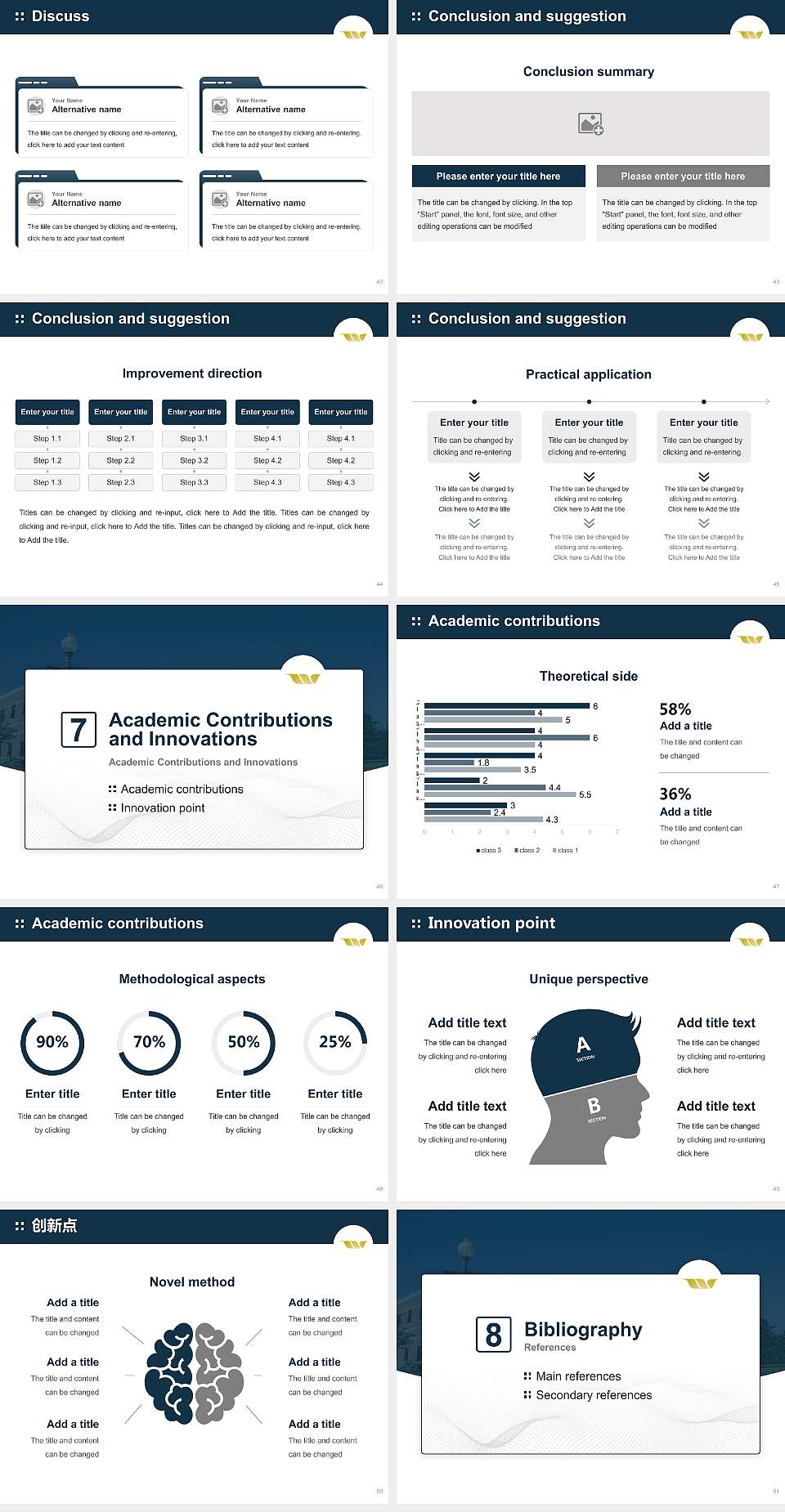 Winebrenner Theological Seminary Graduation Thesis Defense PPT Template4:3 ratio PPT effect preview image6