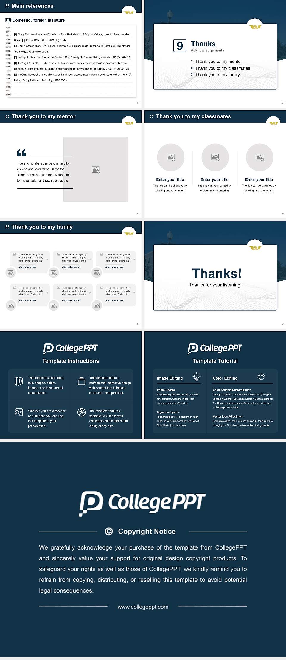 Winebrenner Theological Seminary Graduation Thesis Defense PPT Template4:3 ratio PPT effect preview image7