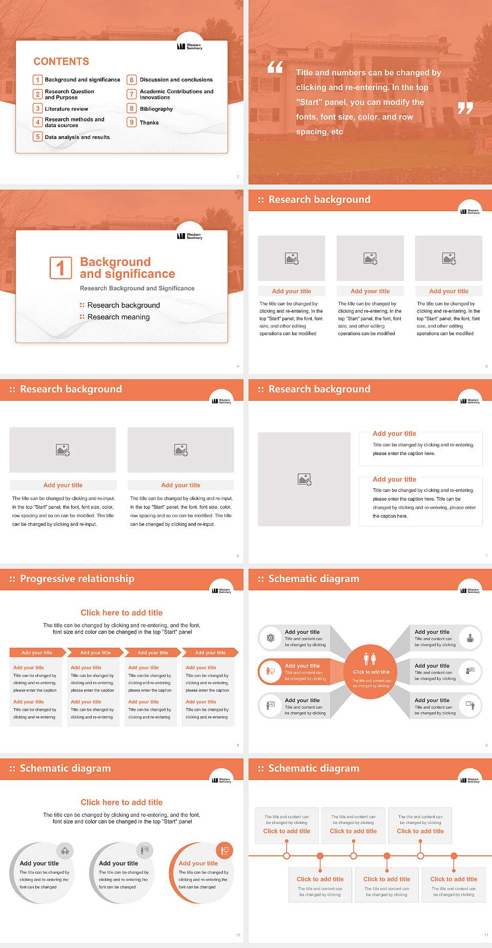 Western Seminary Graduation Thesis Defense PPT Template4:3 ratio PPT effect preview image2