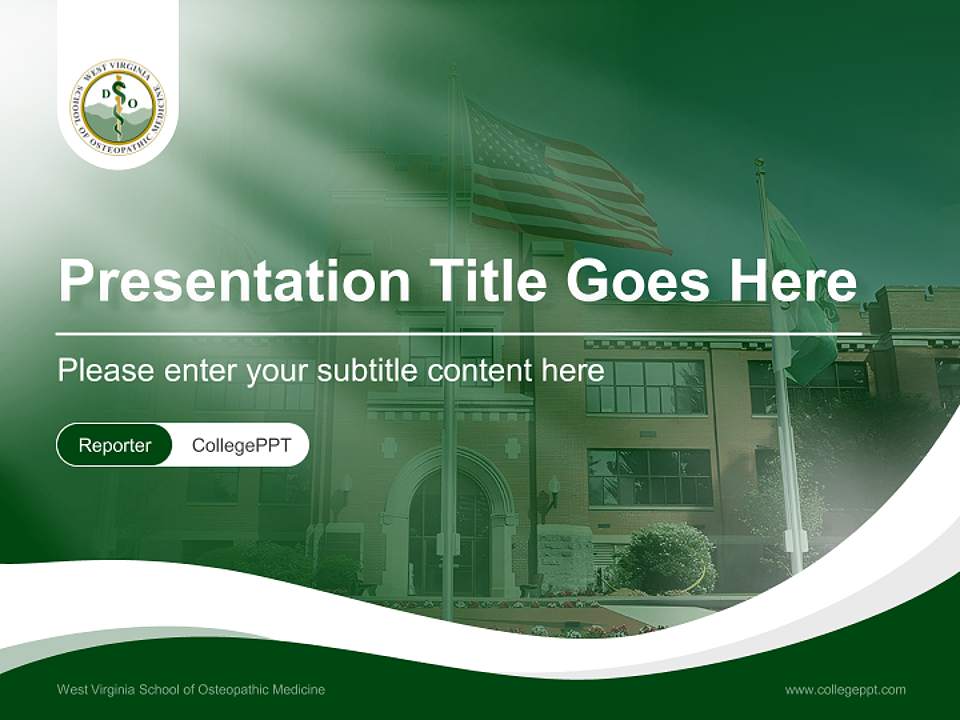 West Virginia School of Osteopathic Medicine Lecture Sharing and Networking Event PPT Template4:3 ratio PPT effect preview image4