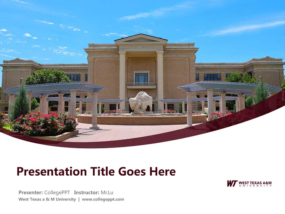 West Texas a & M University Course/Courseware Creation PPT Template4:3 ratio PPT effect preview image5