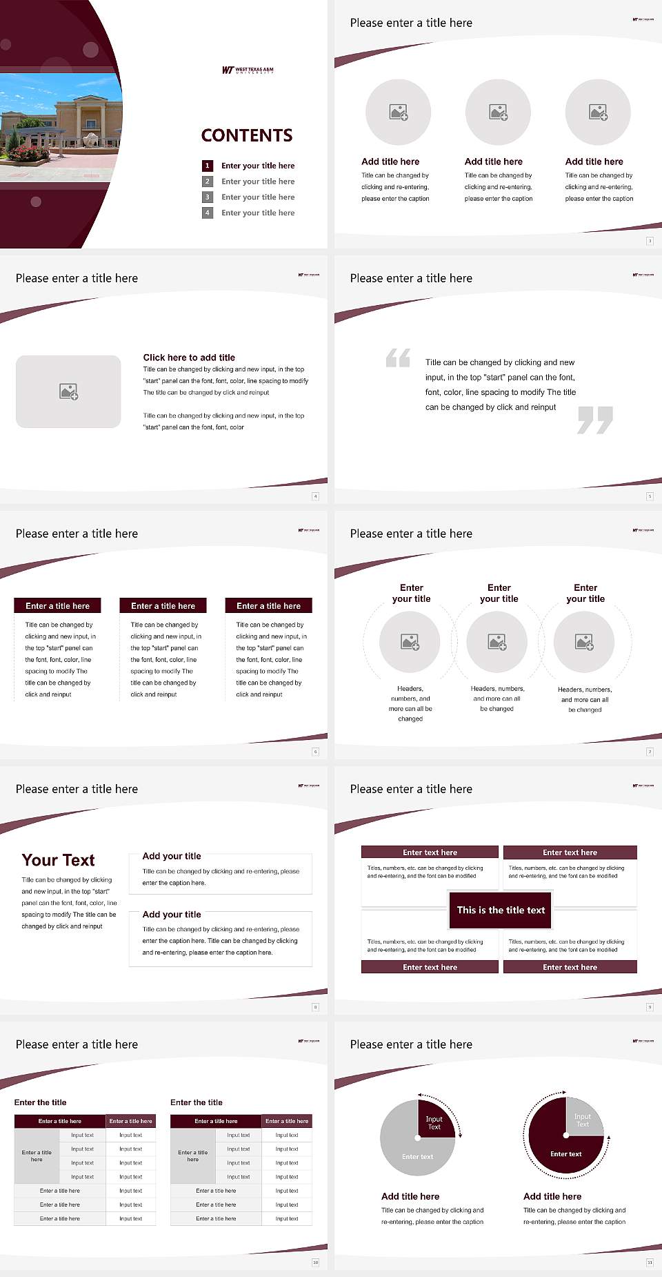 West Texas a & M University Course/Courseware Creation PPT Template4:3 ratio PPT effect preview image2