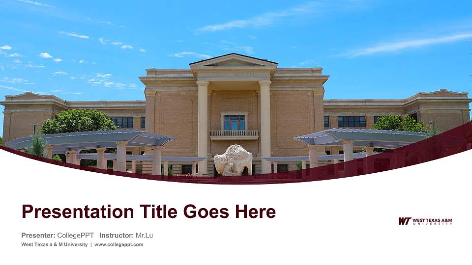 West Texas a & M University Course/Courseware Creation PPT Template16:9 ratio PPT effect preview image
