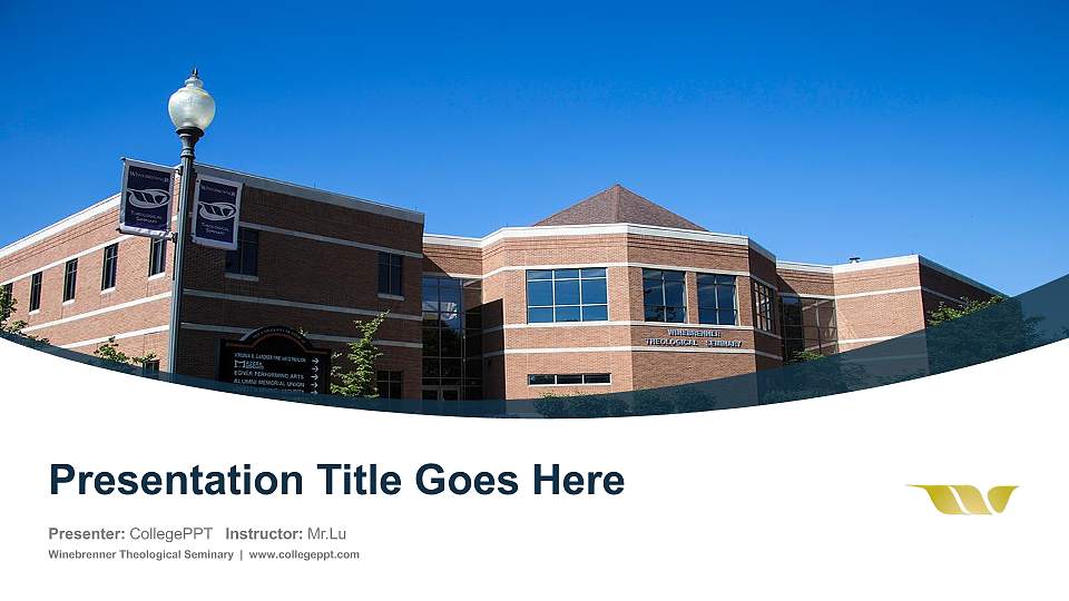 Winebrenner Theological Seminary Course/Courseware Creation PPT Template16:9 ratio PPT effect preview image