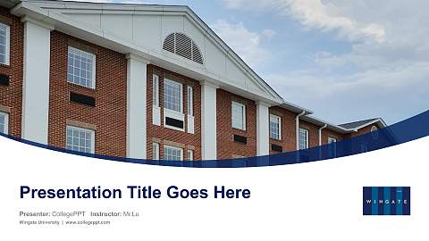 Wingate University Course/Courseware Creation PPT Template