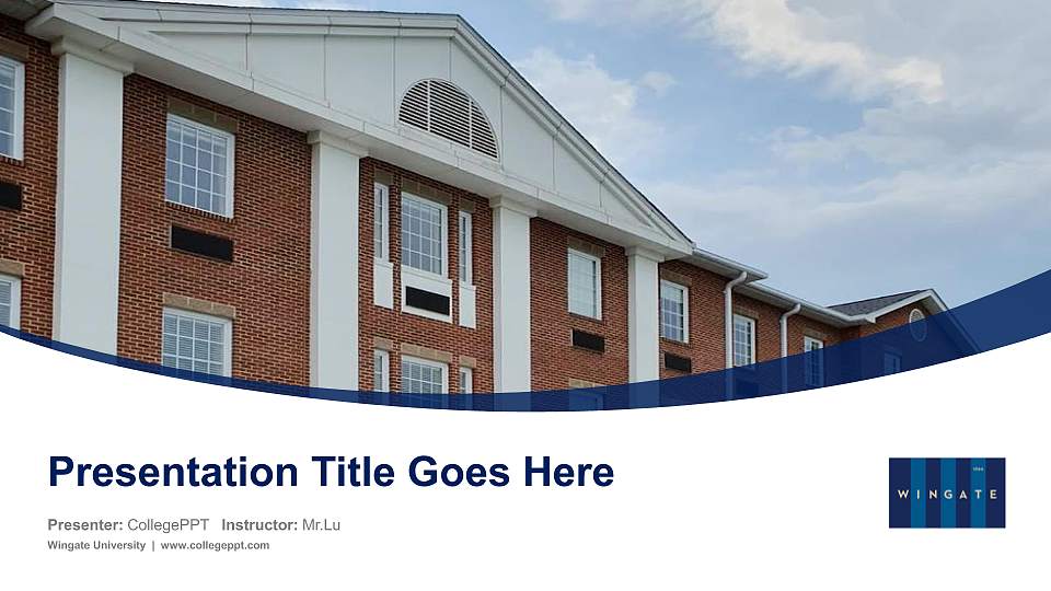 Wingate University Course/Courseware Creation PPT Template16:9 ratio PPT effect preview image