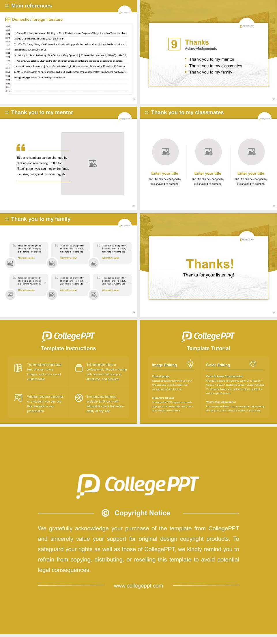 West Virginia State University Graduation Thesis Defense PPT Template4:3 ratio PPT effect preview image7